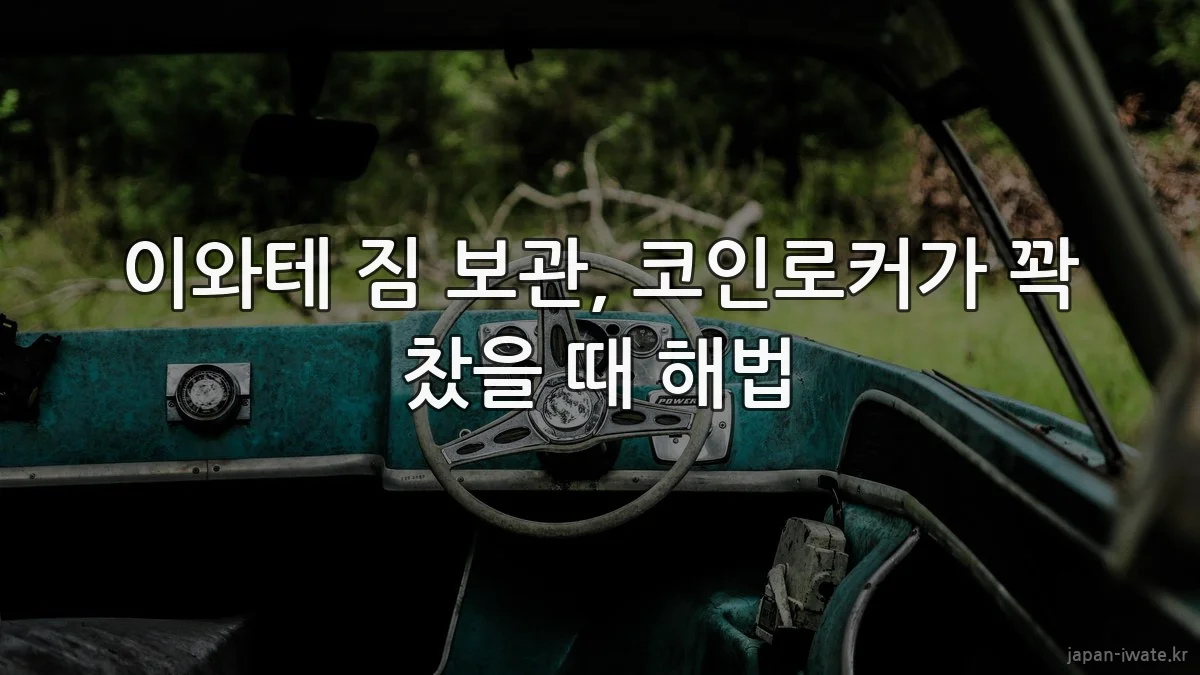 이와테 짐 보관, 코인로커가 꽉 찼을 때 해법