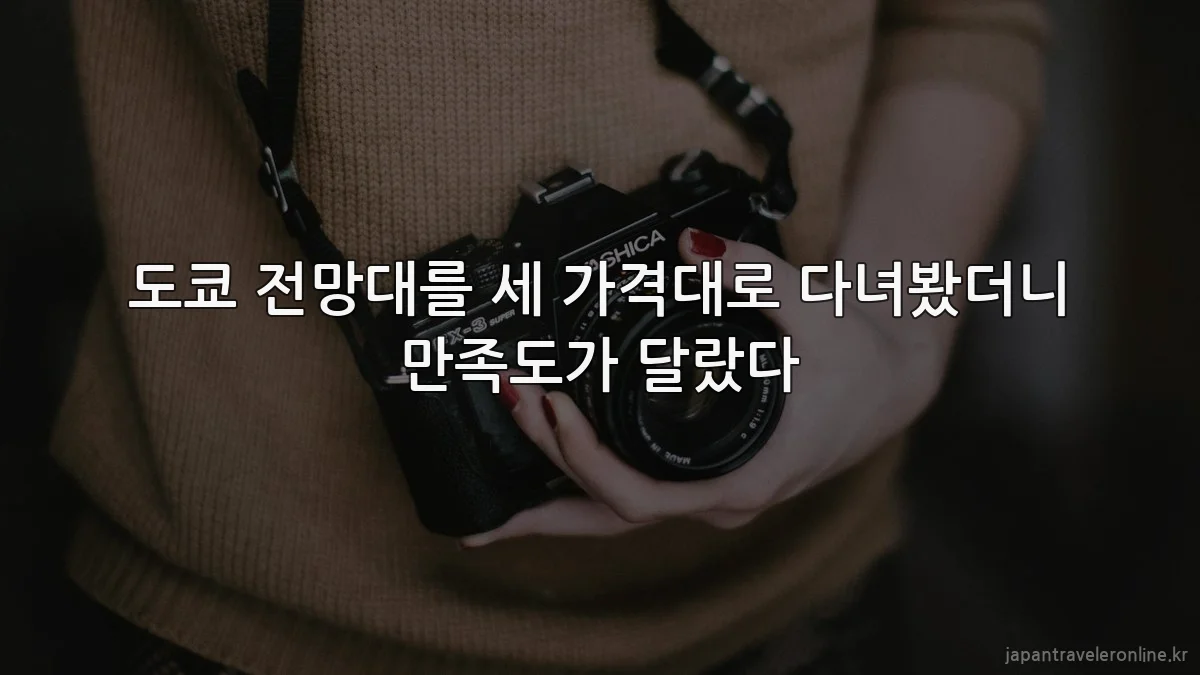 도쿄 전망대를 세 가격대로 다녀봤더니 만족도가 달랐다