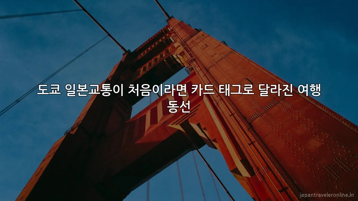 도쿄 일본교통이 처음이라면 카드 태그로 달라진 여행 동선