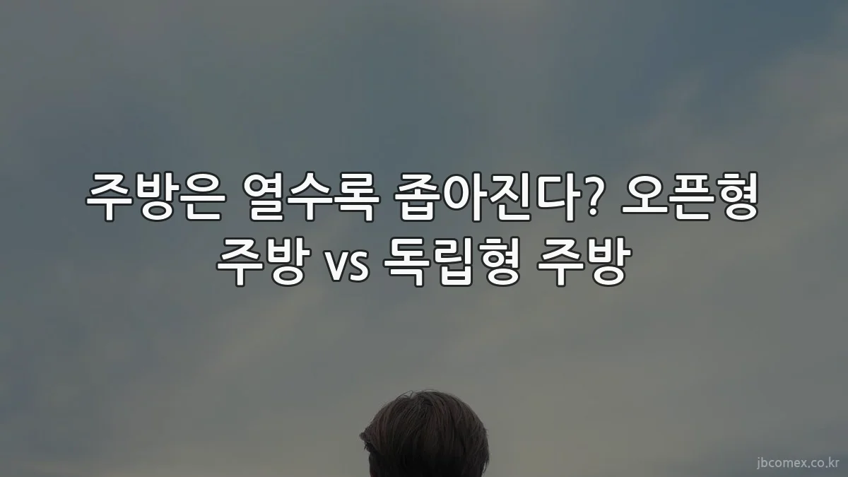 주방은 열수록 좁아진다? 오픈형 주방 vs 독립형 주방