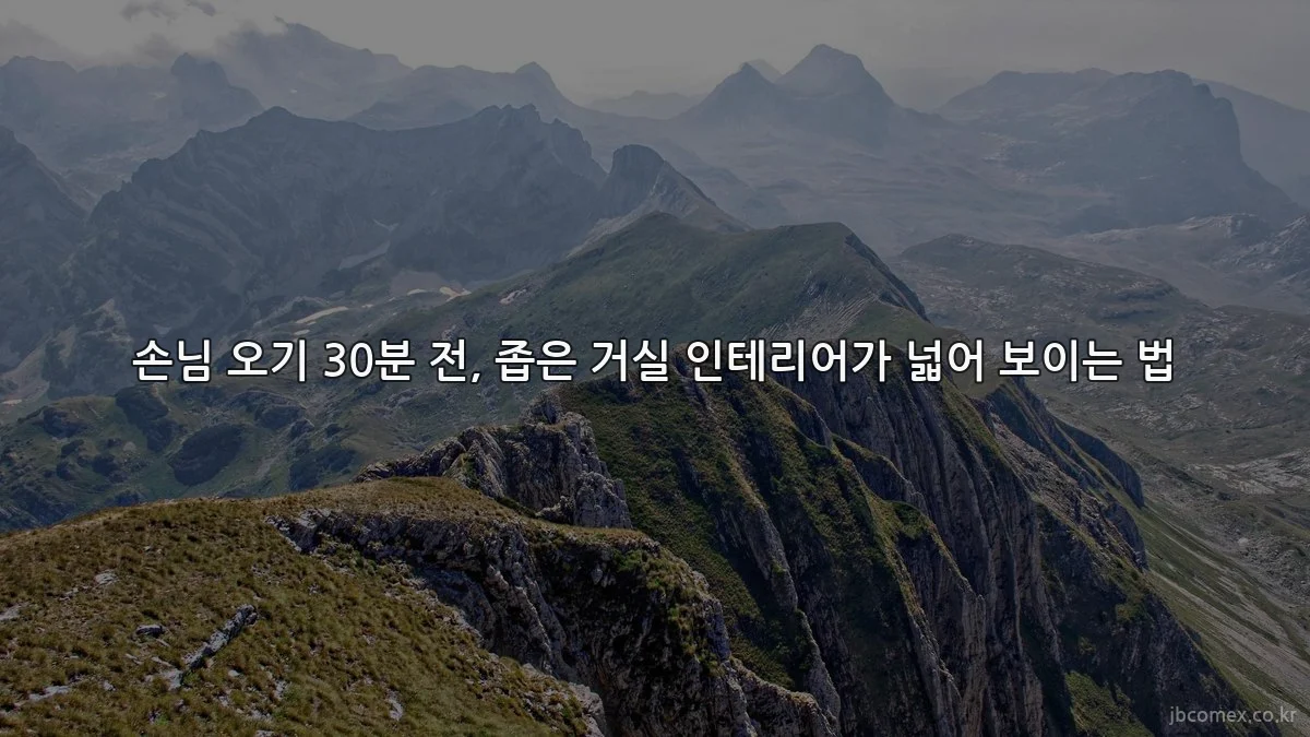 손님 오기 30분 전, 좁은 거실 인테리어가 넓어 보이는 법