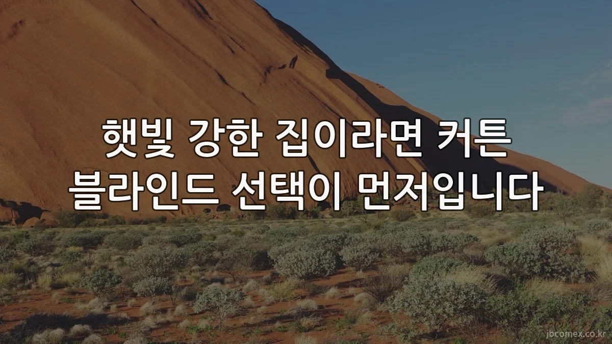 햇빛 강한 집이라면 커튼 블라인드 선택이 먼저입니다