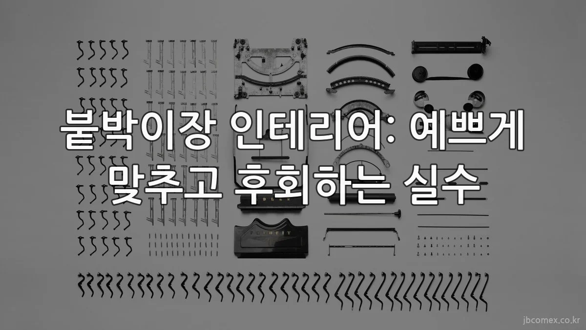 붙박이장 인테리어: 예쁘게 맞추고 후회하는 실수
