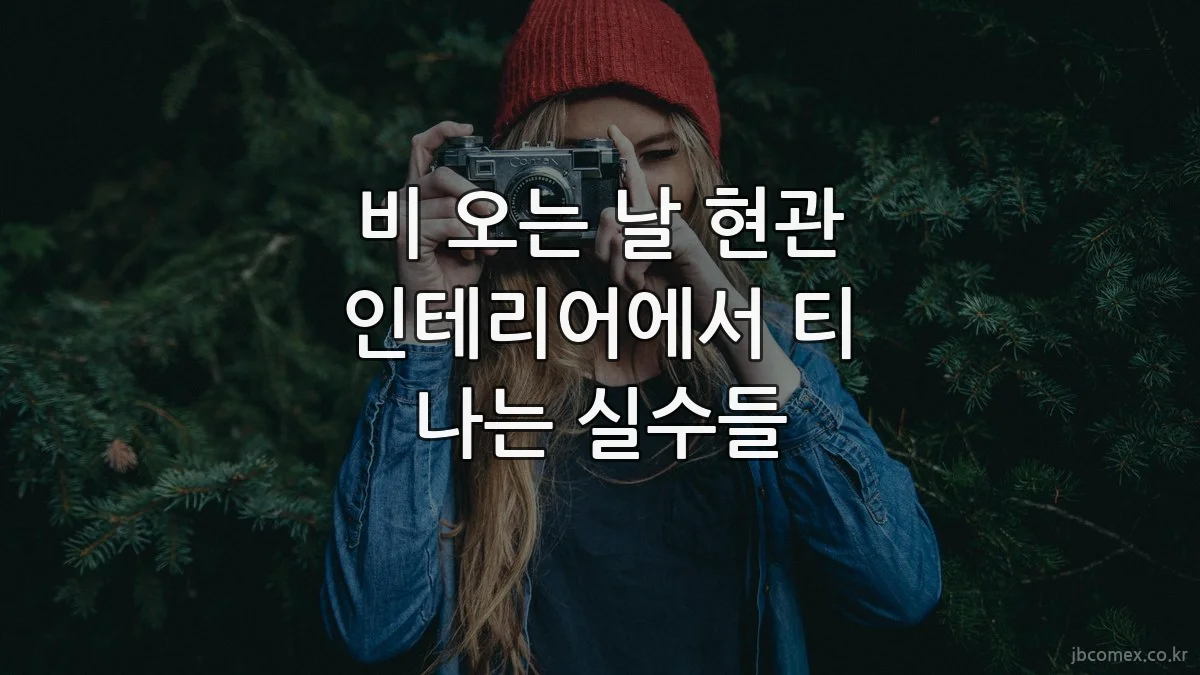 비 오는 날 현관 인테리어에서 티 나는 실수들