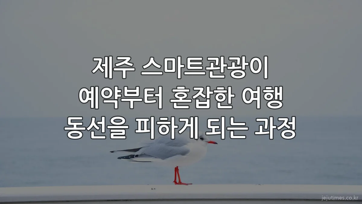 제주 스마트관광이 예약부터 혼잡한 여행 동선을 피하게 되는 과정