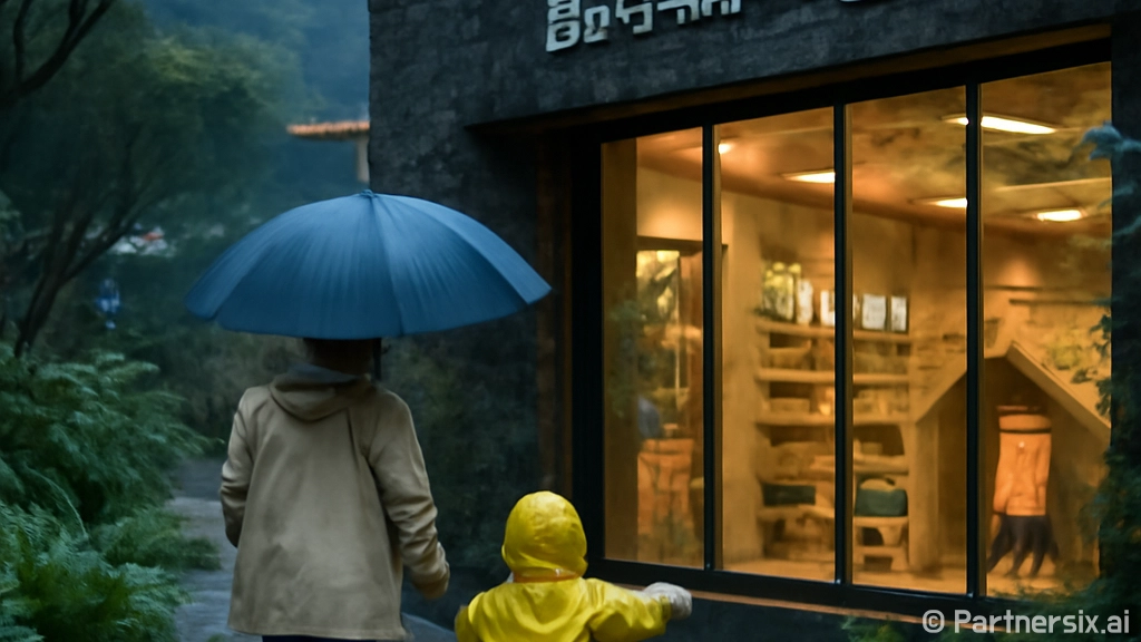 비 오는 제주, 아…