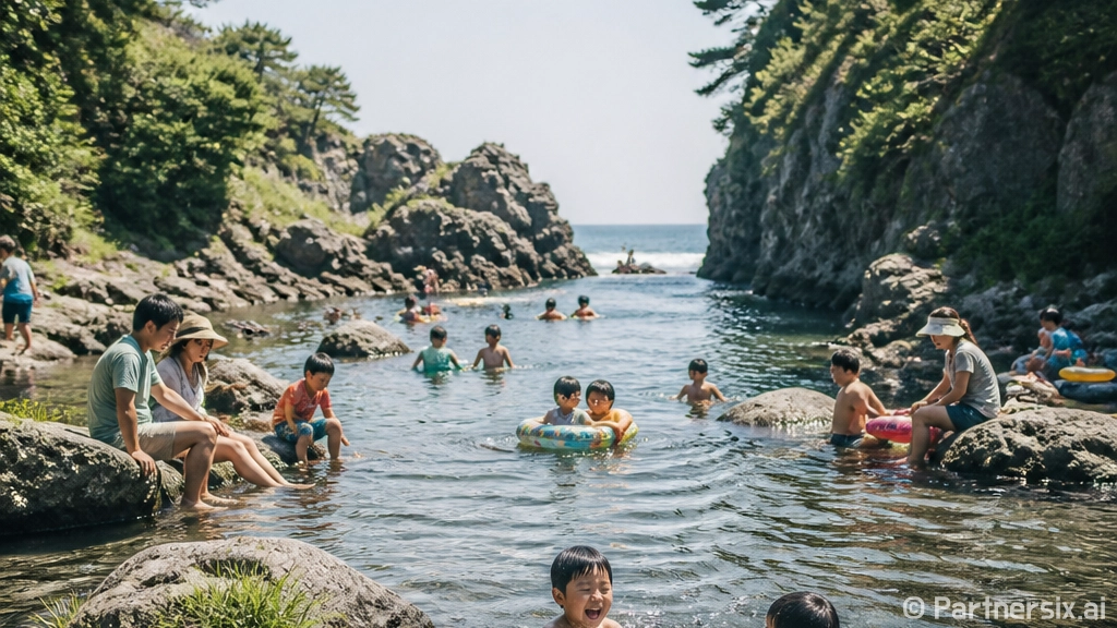 서귀포 속골, 천연 물놀이장 인기