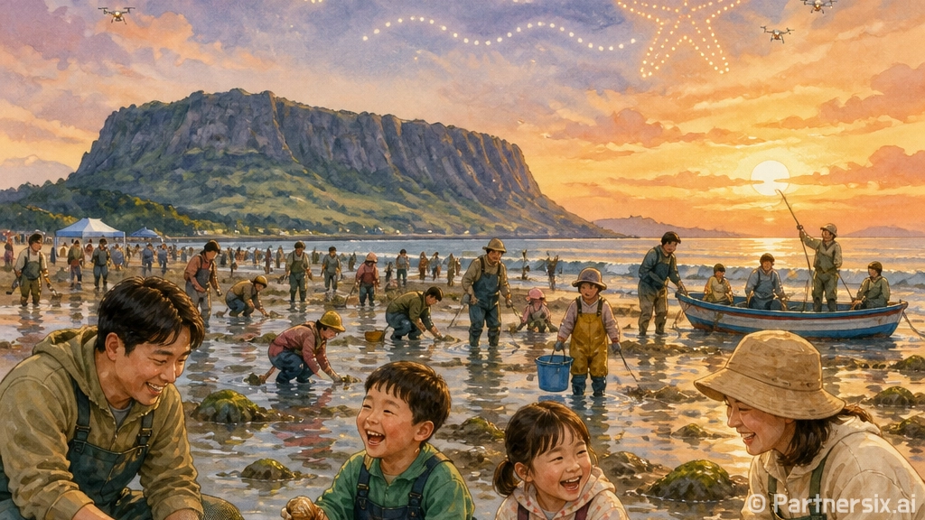 성산조개바당축제, 갯벌과 드론쇼의 만남