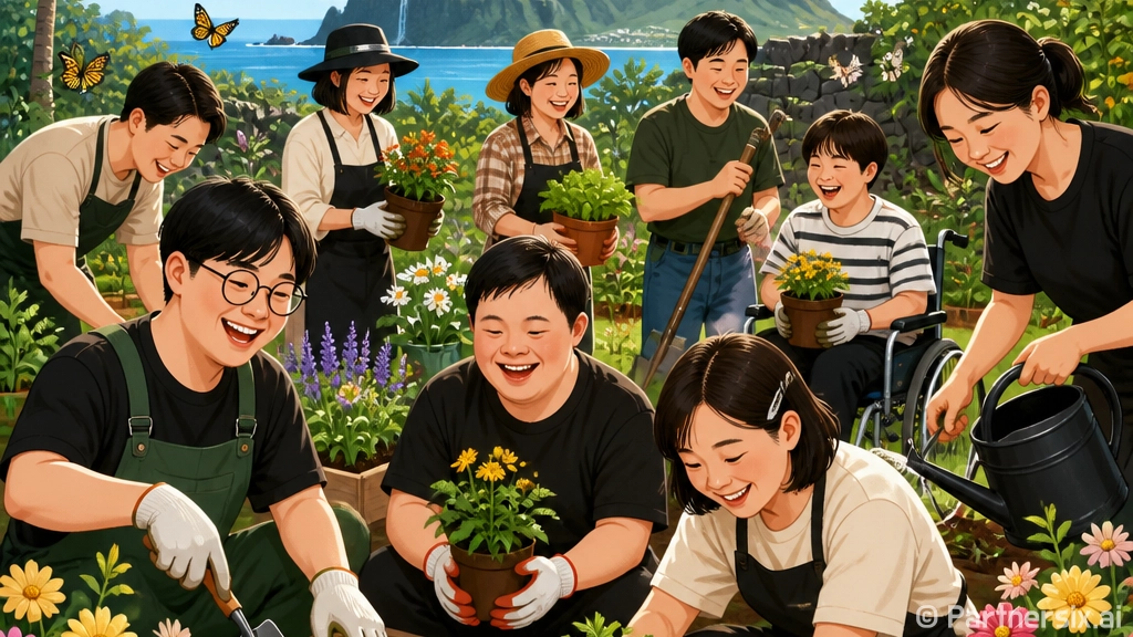 서귀포 발달장애인과 주민, 함께 가꾸는 작은 정원