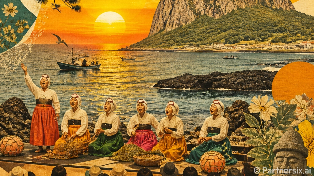박수기정 해녀노래와 일몰의 만남