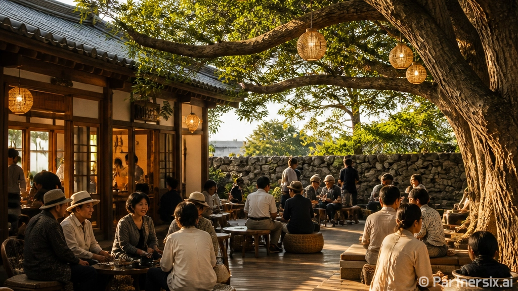 팽나무 아래 제주 …