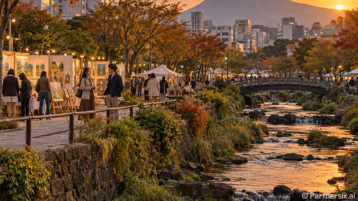 산지천 잇는 예술 이어달리기