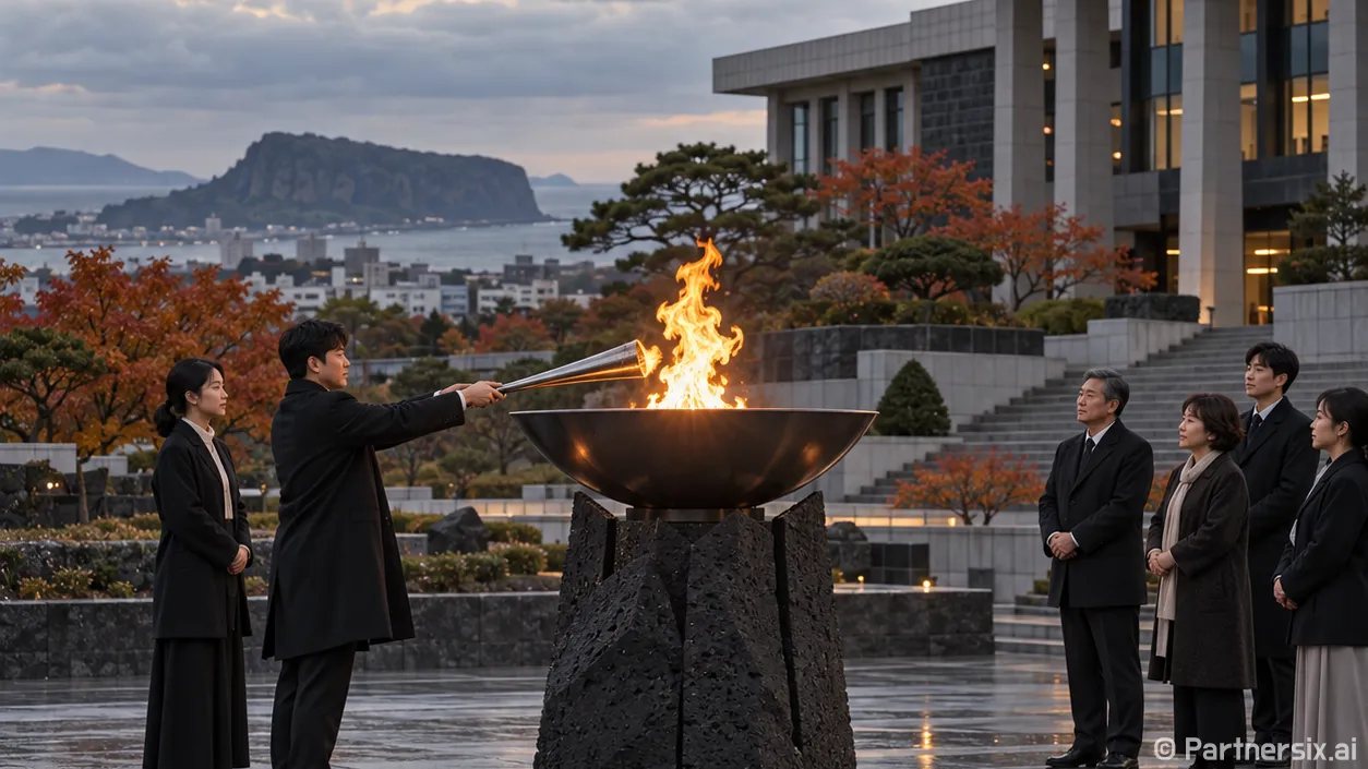서귀포 밝힌 전국체전 성화