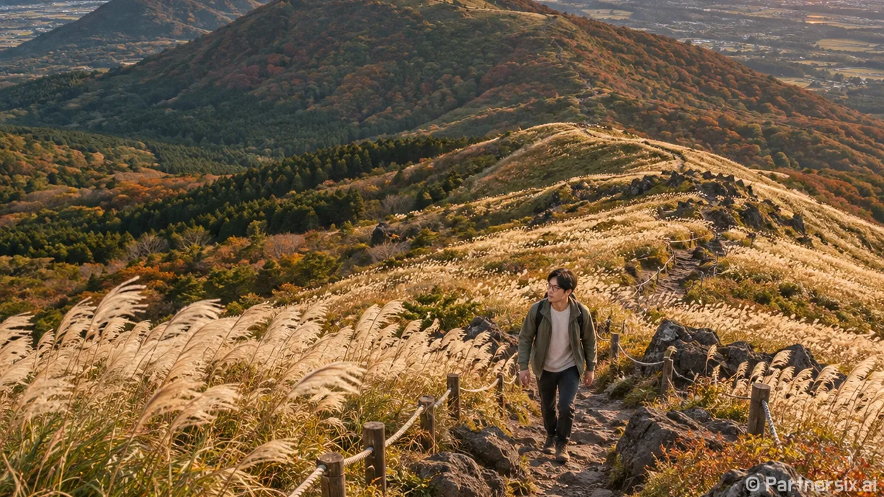 억새 물결 영주산 …