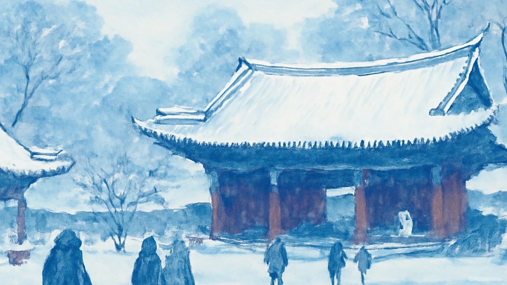 전주 경기전 눈 덮인 풍경, 2월 배경화면 공개