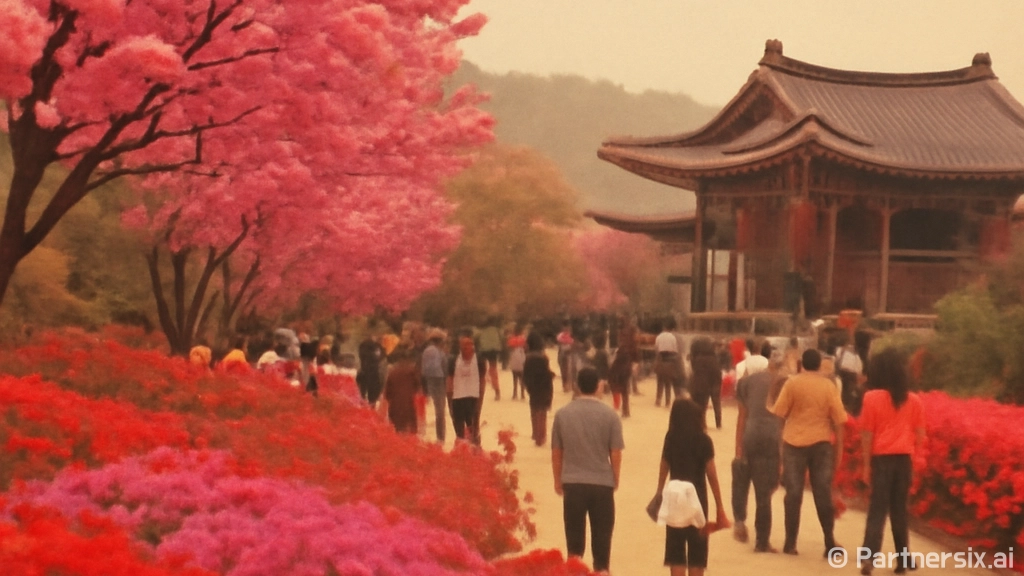 전주 완산칠봉 겹벚꽃 명소 봄 산책