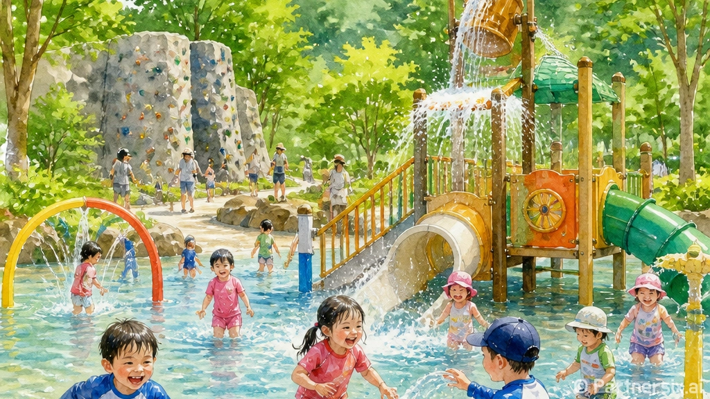 고창 나들목 공원 물놀이장, 숲속 생태와 워터파크의 만남