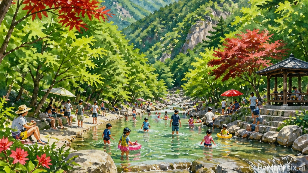 전북 순창 강천산 계곡, 여름 피서 명소