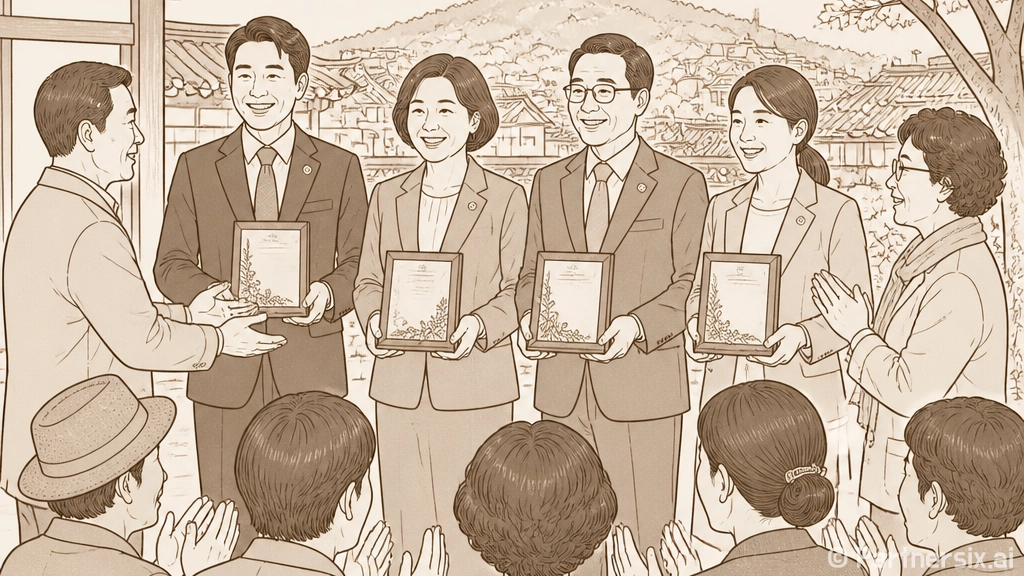 인화동 주민자치위, 전 지역구 의원들에 감사패 전달