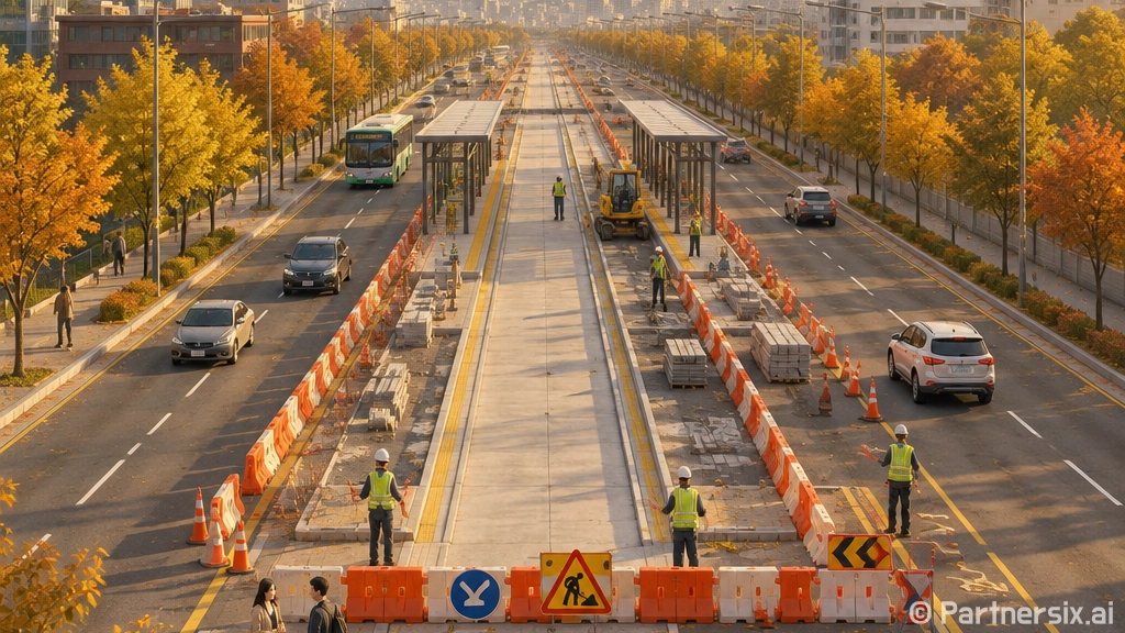 기린대로 BRT 공사, 도로 우회 안내