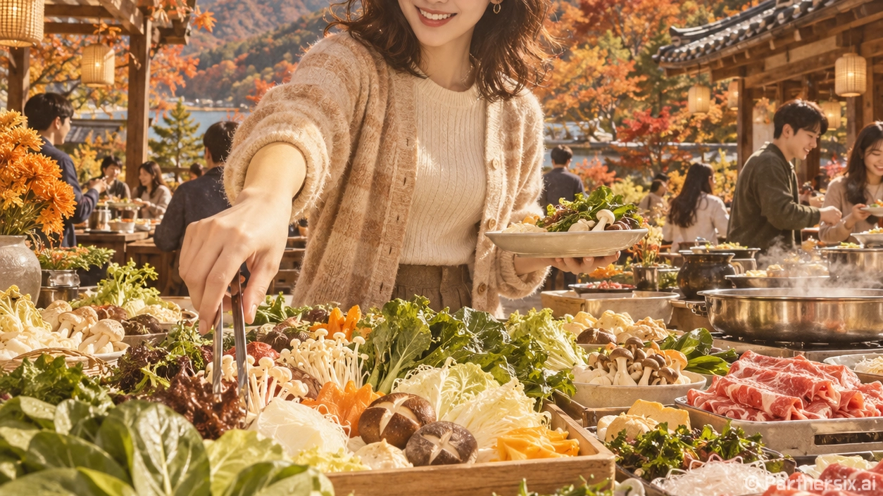 순창담샤브 고르는 한상