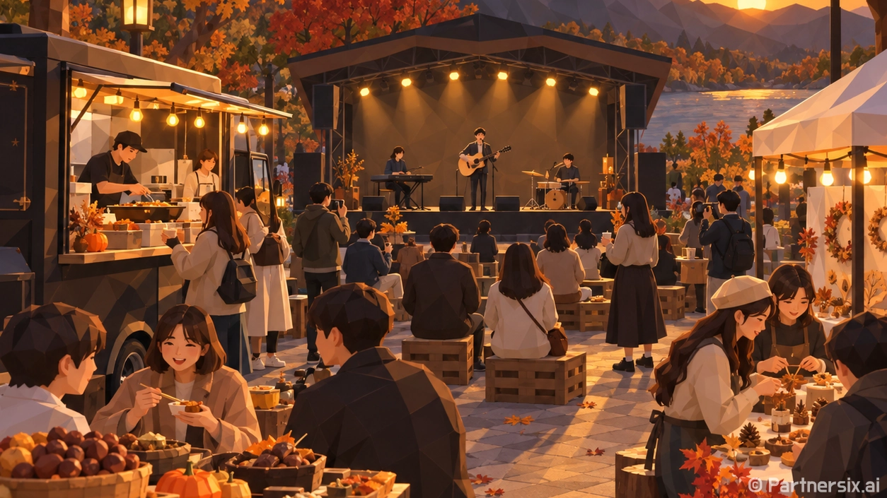 가을밤 장수 청년야시장