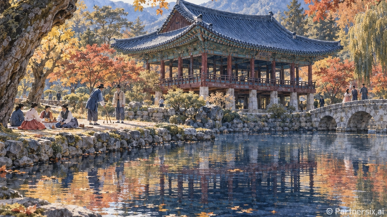 광한루에 내려앉은 가을