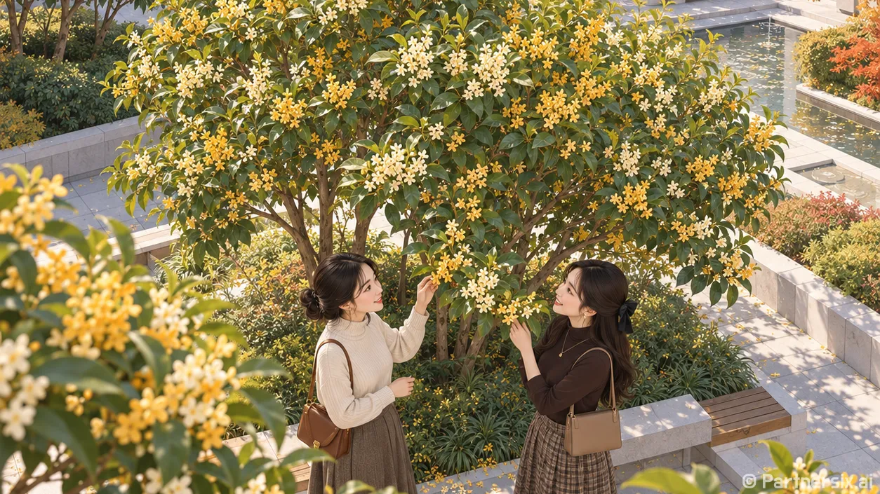 익산시청 숲에 번진 만리향