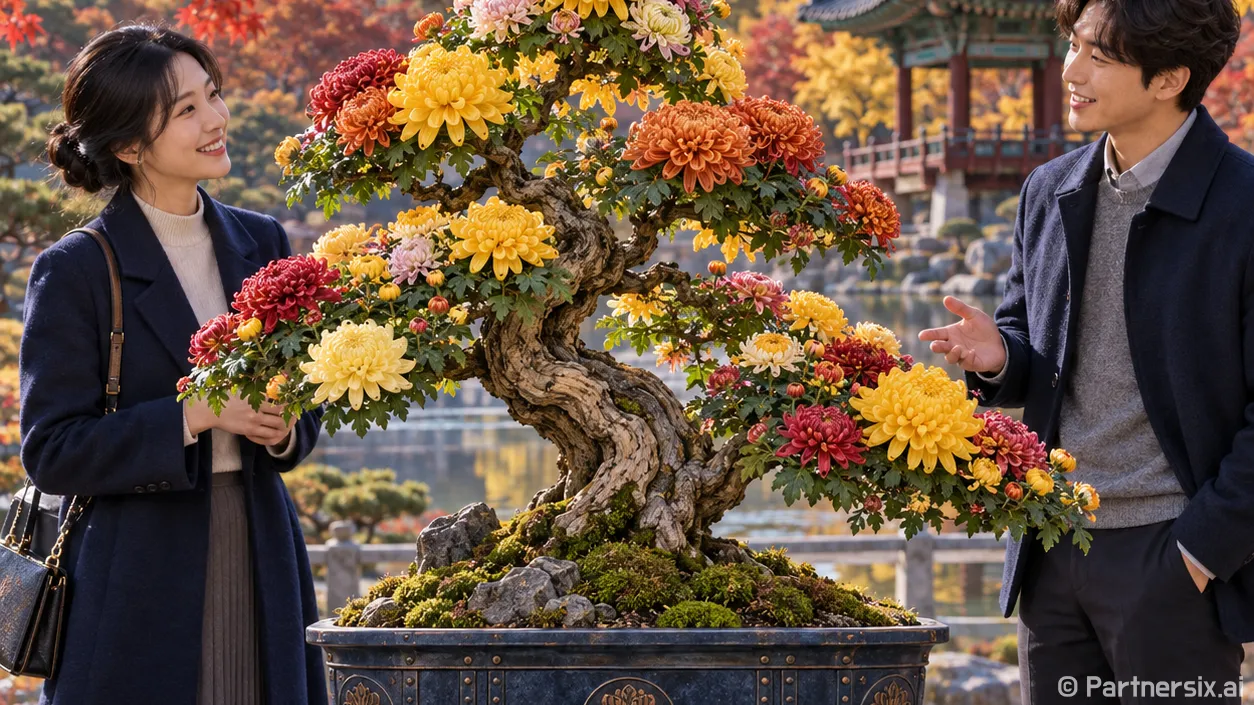 익산 국화분재 명작…