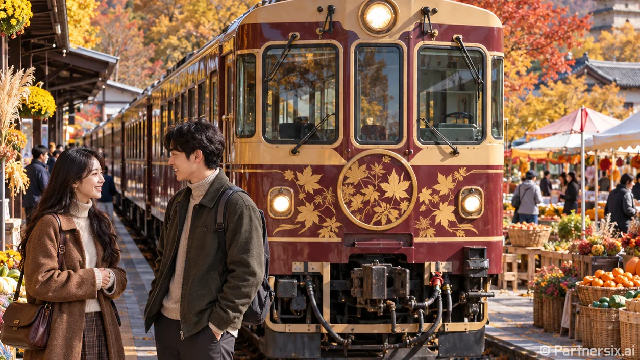국화와 보석 품은 익산열차