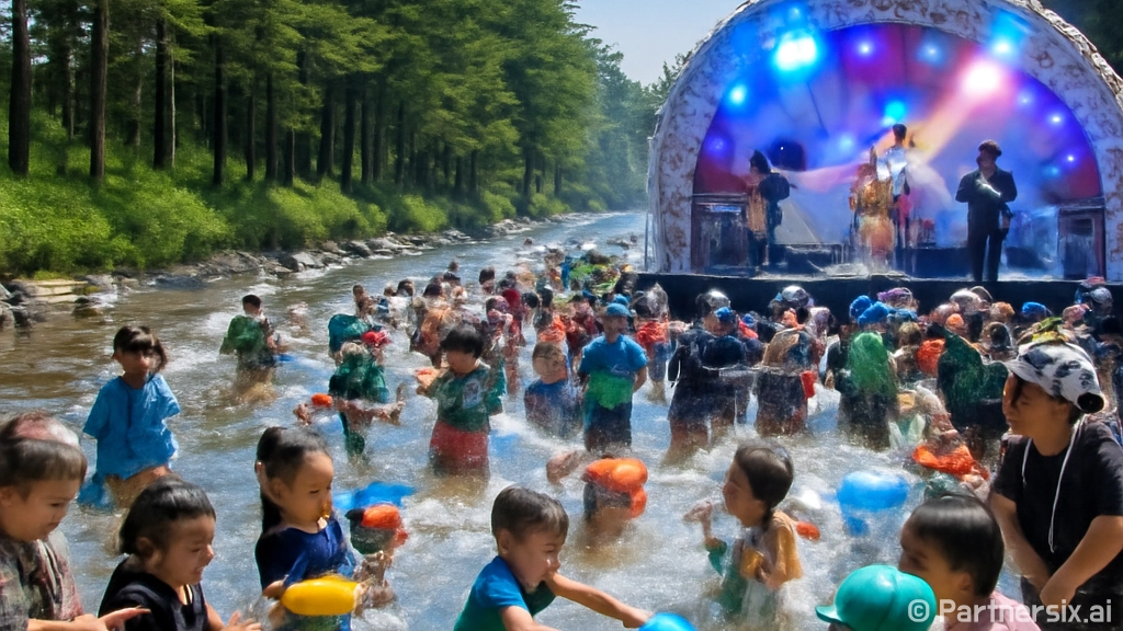 장흥물축제, 무더위…