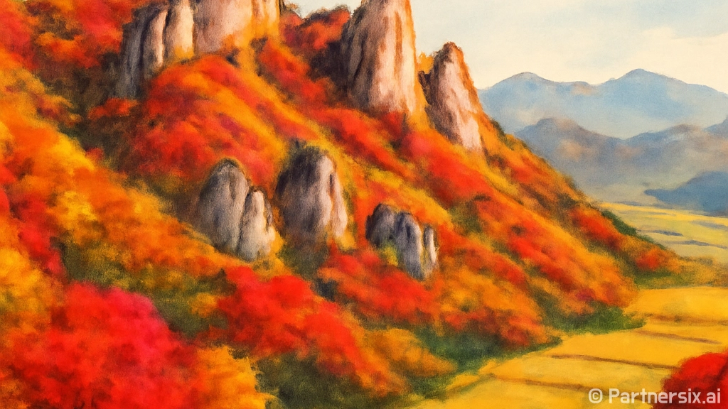 월출산 단풍과 국화…