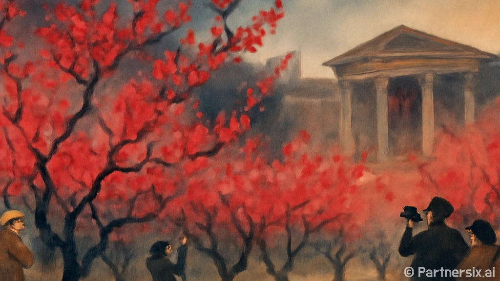 신안튤립공원 홍매화…