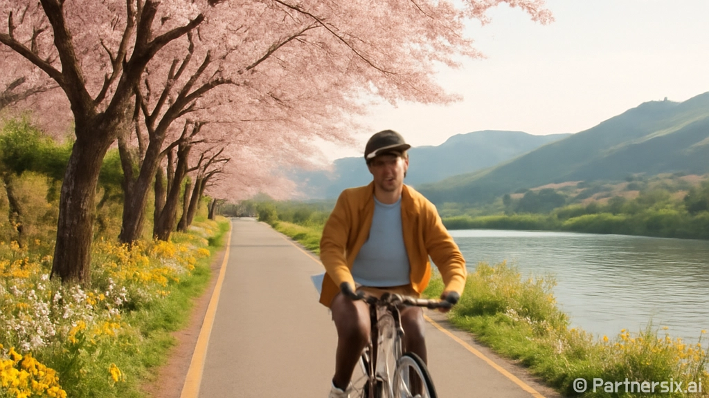 섬진강 벚꽃길 자전…