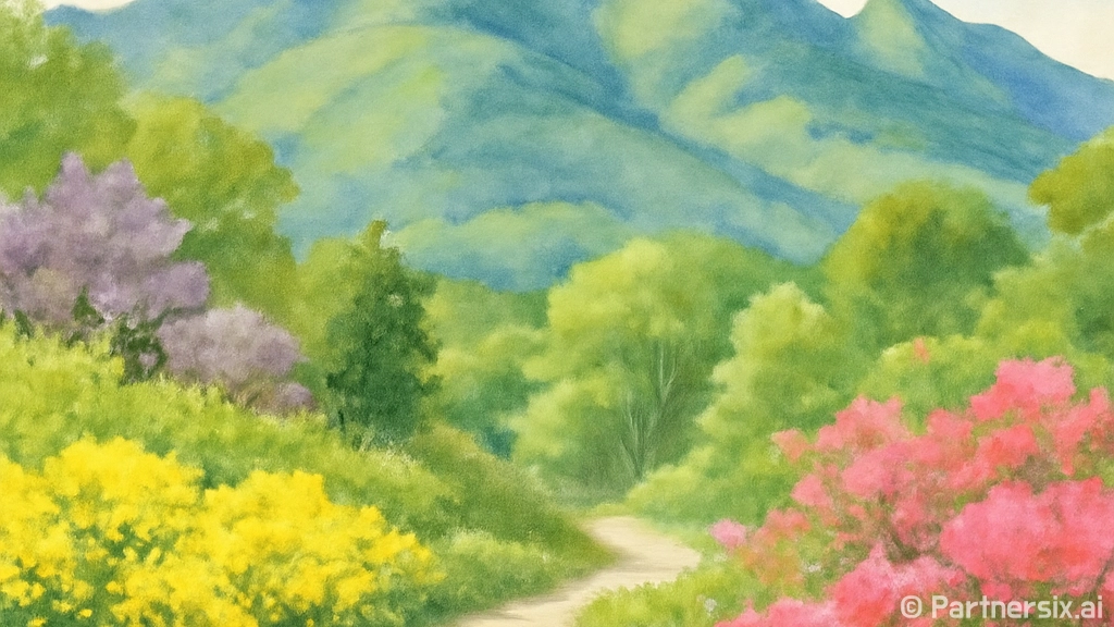 나주 금성산 봄 산…