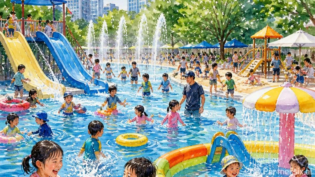 무안청사 워터스퀘어, 도심 속 여름 피서지