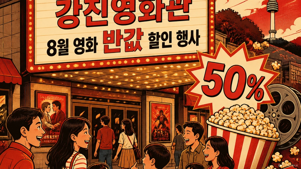 강진영화관 8월 영화 반값 할인 행사