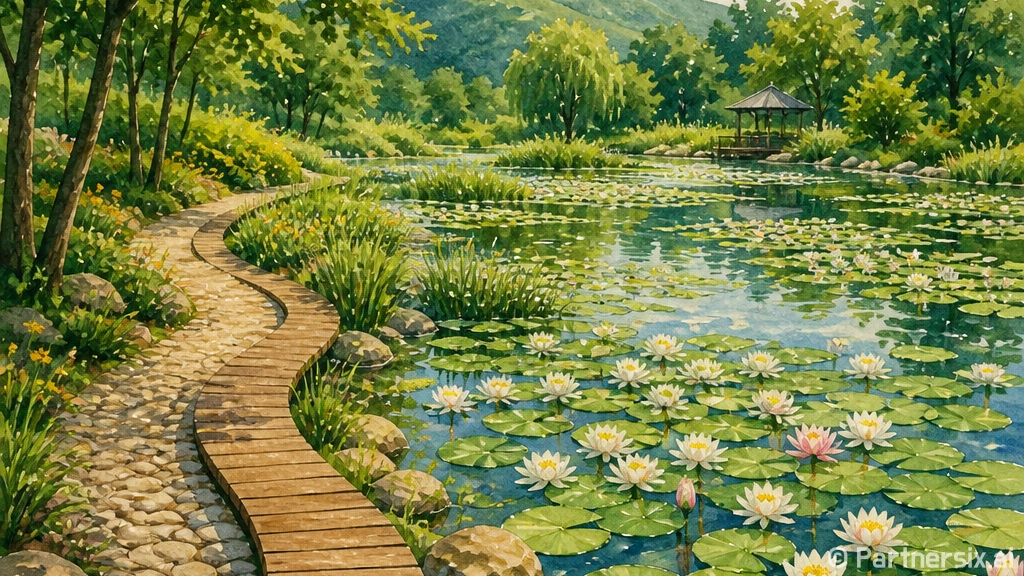 광양 와우호수생태공원 수련 산책기