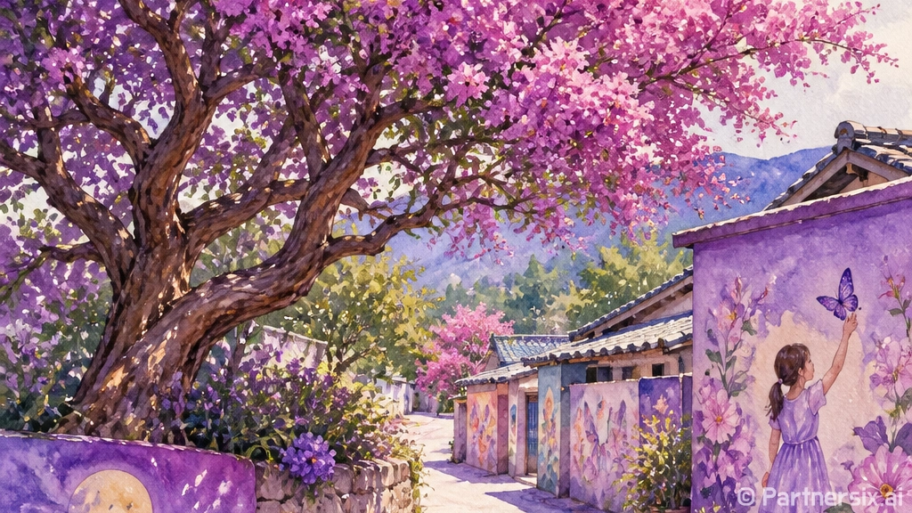 광양 배롱나무와 인서리 벽화골목 산책