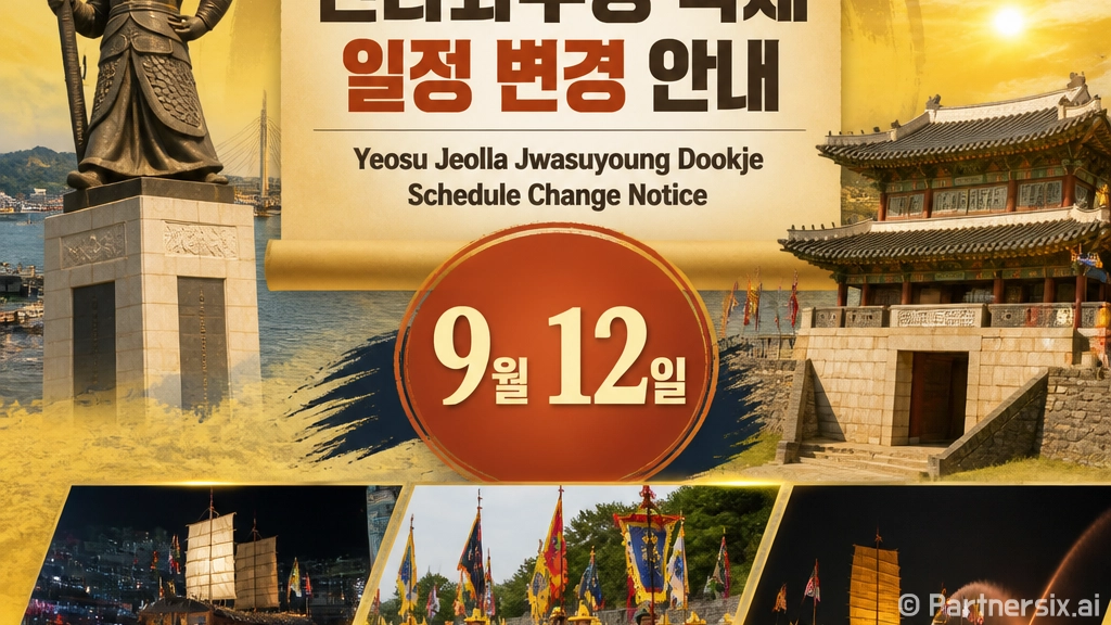 여수 전라좌수영 둑제 일정 9월 12일로 변경