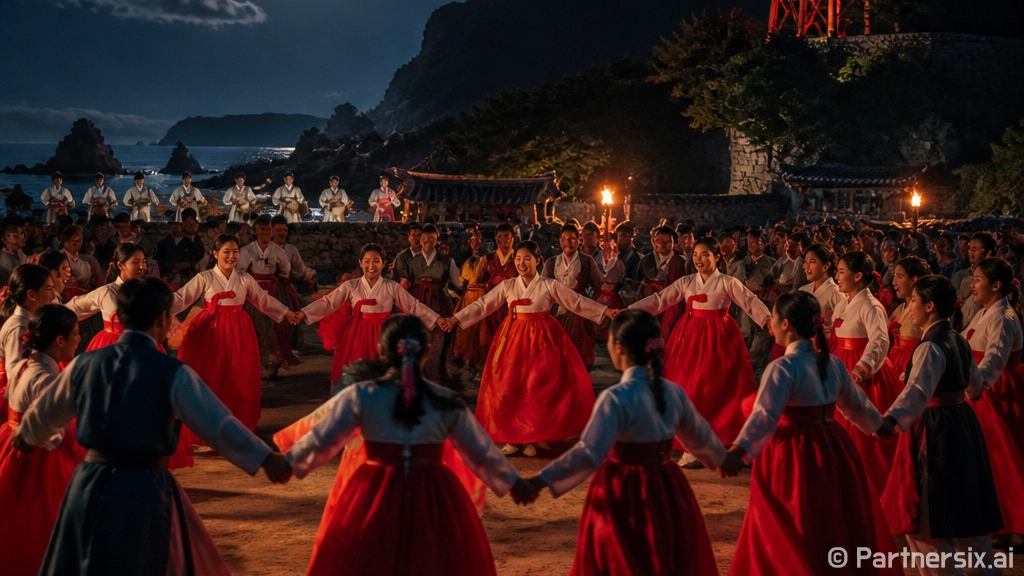 진도 보름달 아래 …