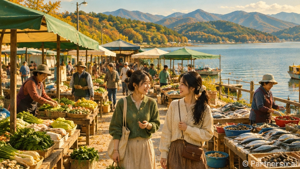 장성호 수변길마켓에…