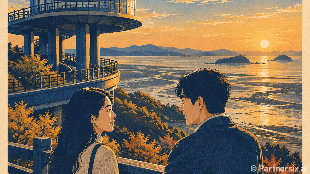 붉은 노을 감성 힐…