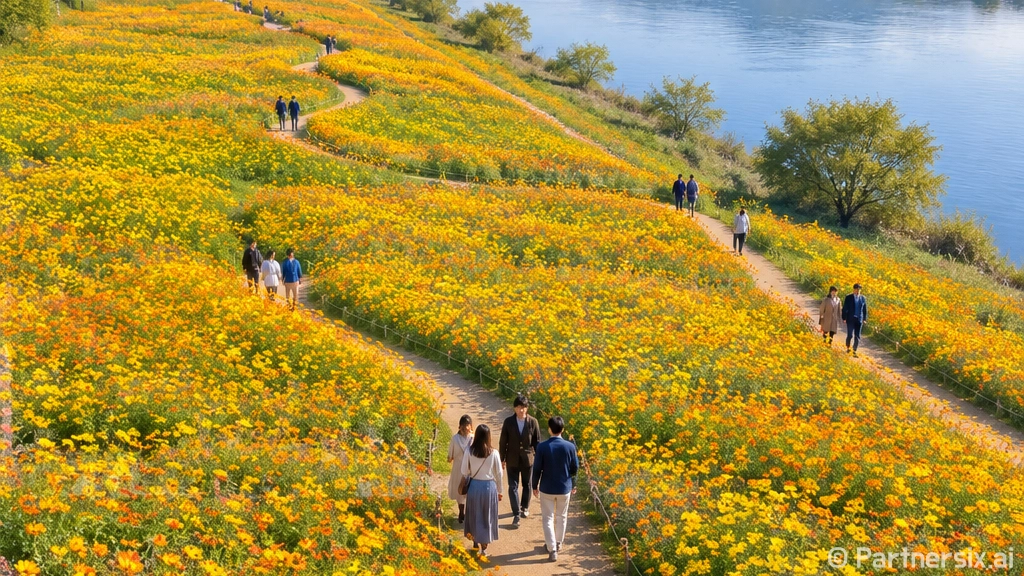 광양 가을 황화코스모스 산책 명소