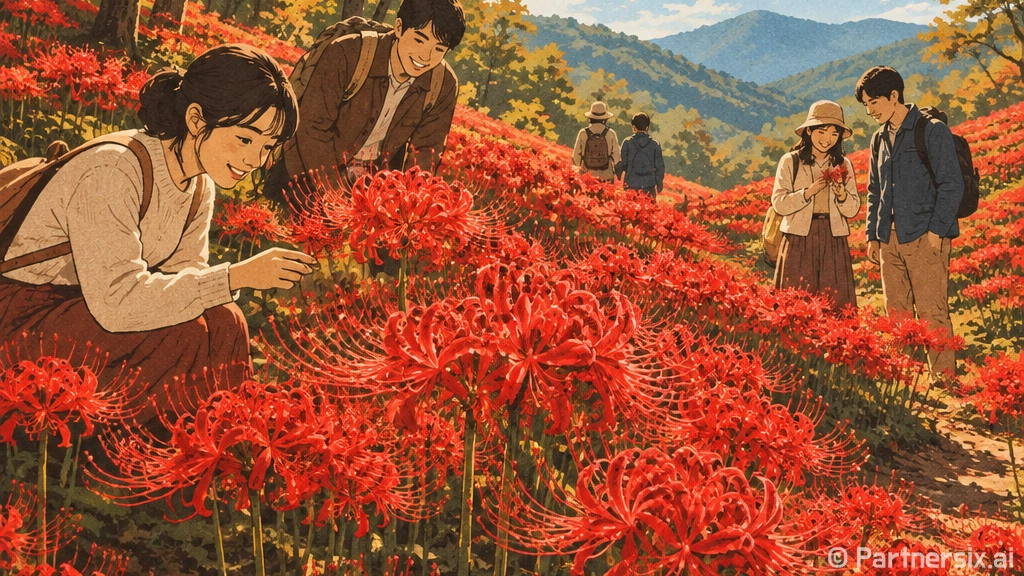 붉은 꽃 물든 영광 불갑산 상사화 축제