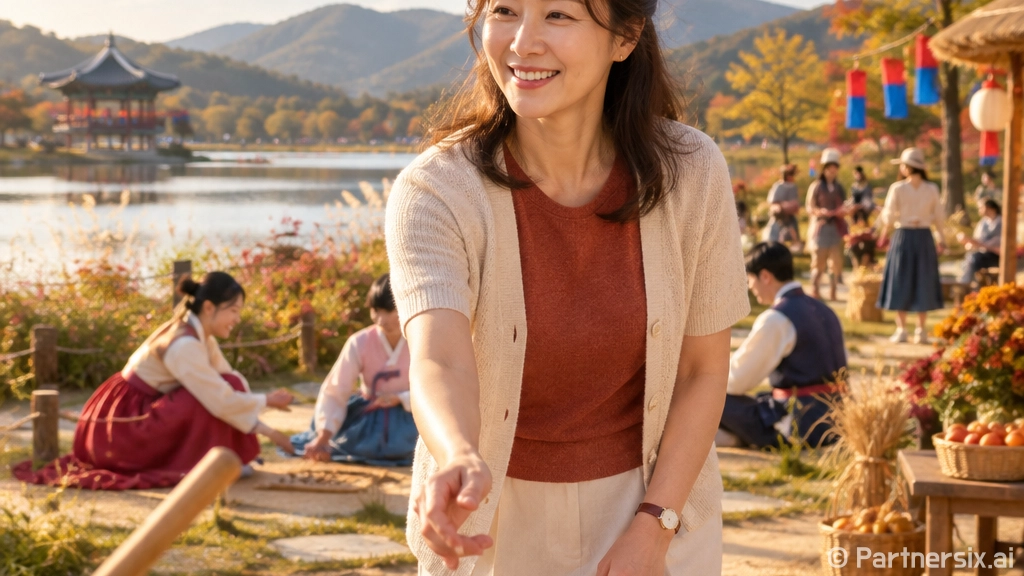 가을 정원에서 만난 추석의 정취