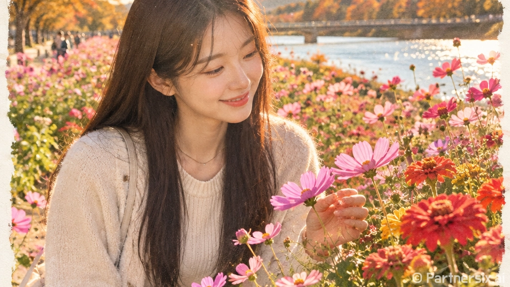 황룡강 가을꽃축제, 황금빛 물든 강변 산책길