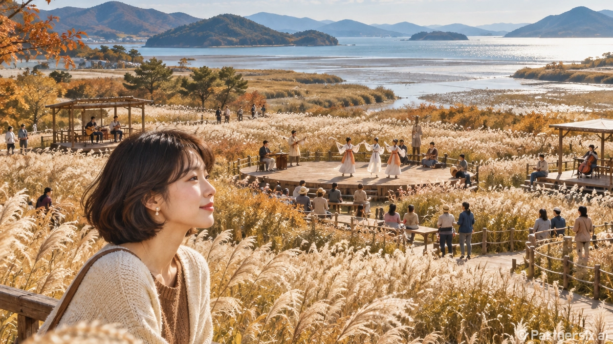가을 강진만, 춤추…
