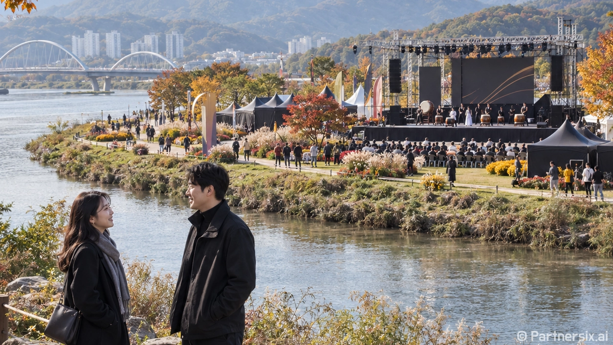 영산강의 밤이 빛났다