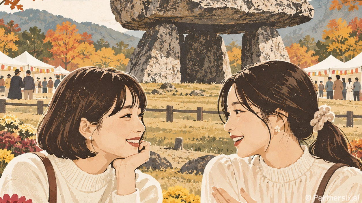 고인돌에 피는 가을…